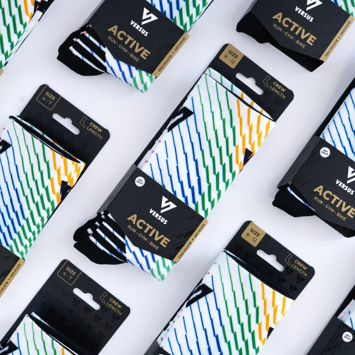 Versus South African Stripes Active Crew Socks