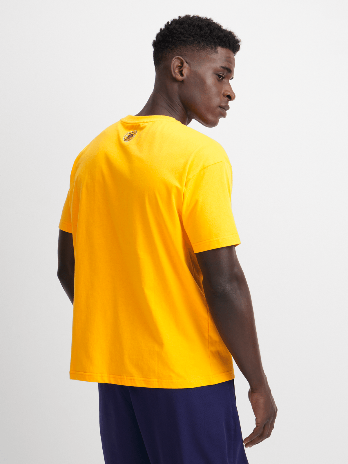 Kappa Men&#39;s Kaizer Chiefs Amemod Yellow Short Sleeve Cotton Fan Tee