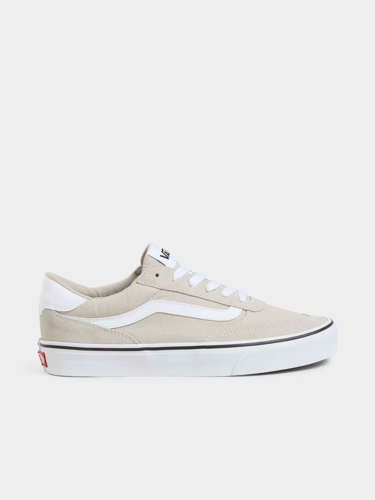 Vans Men's Primary Check Old Skool Grey/White Suede Canvas Sneakers
