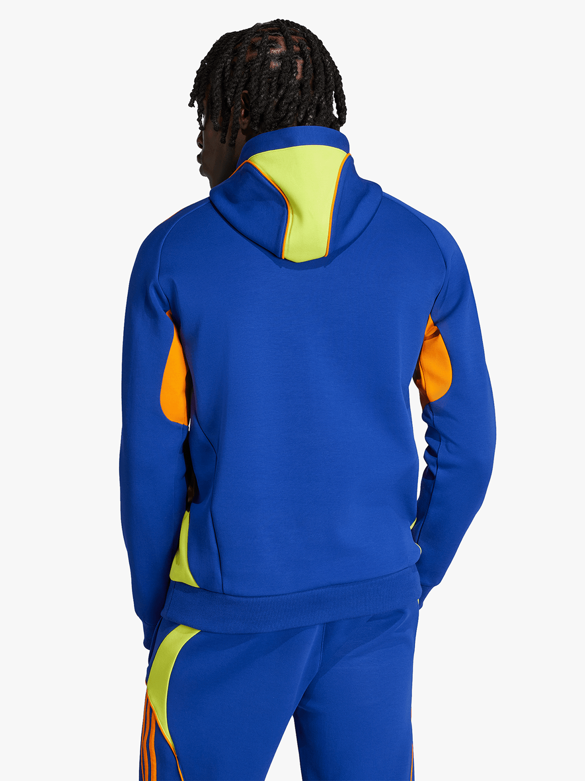 Adidas Men's Orlando Pirates NTS Navy Orange Football Hoodie with Graphic Design