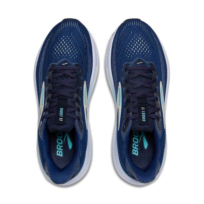 Brooks Ghost 17 Navy/Green/Turquoise Wide 2e