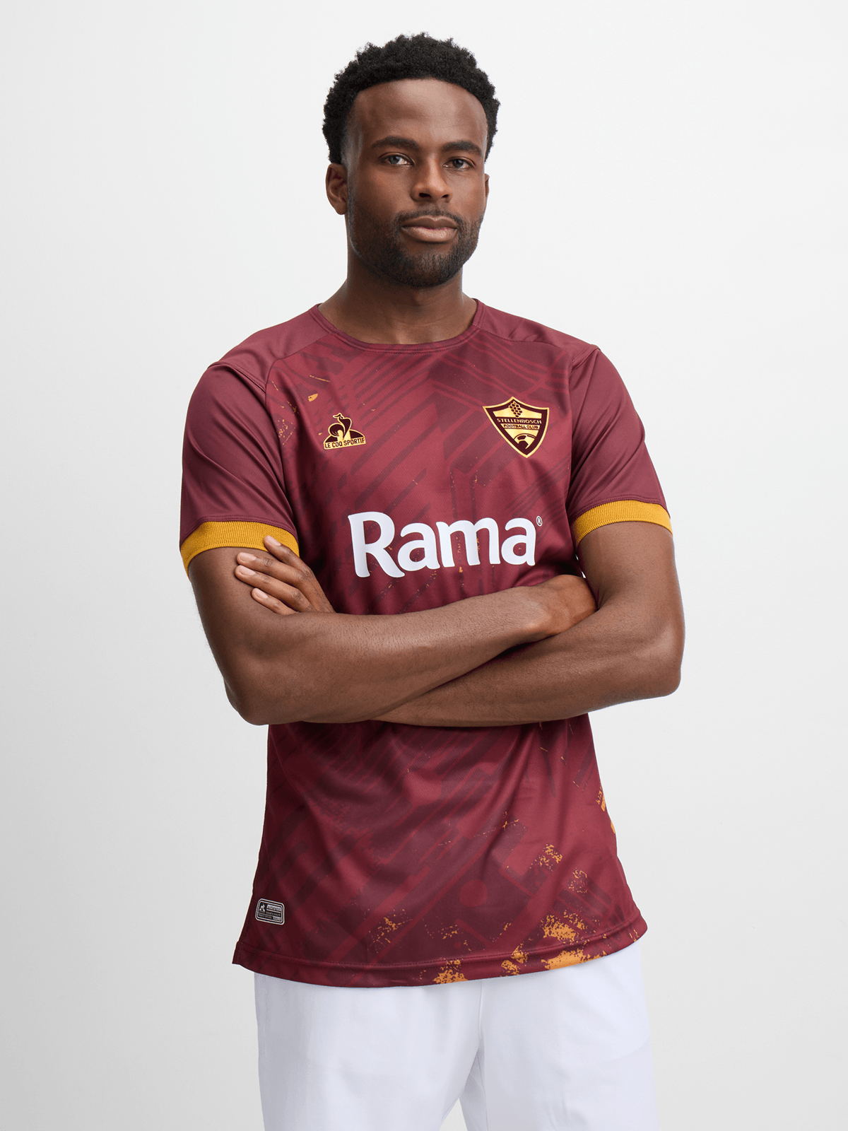 Le Coq Sportif Men's Stellenbosch FC Home Maroon Athletic Stadium Jersey