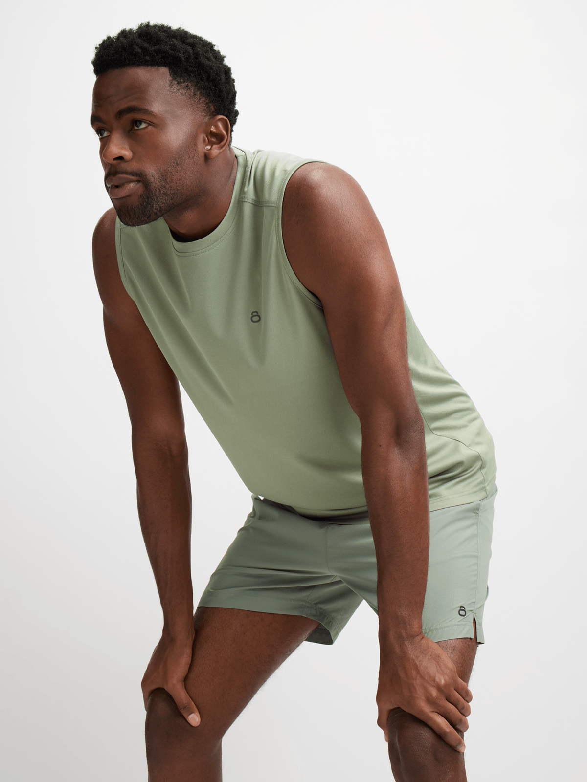 TS Men's Legacy Sage Muscle-Hugger Vest: Performance Stretch Tank Top for Workouts