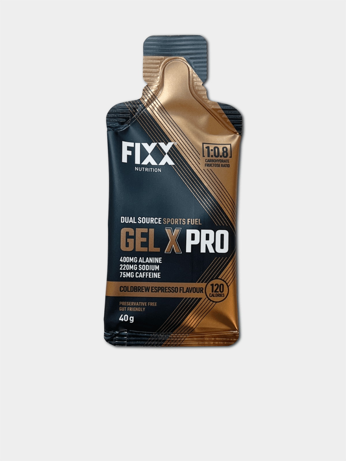 FIXX Gel X Pro 40g Caffeinated Coldbrew Espresso Energy Boost