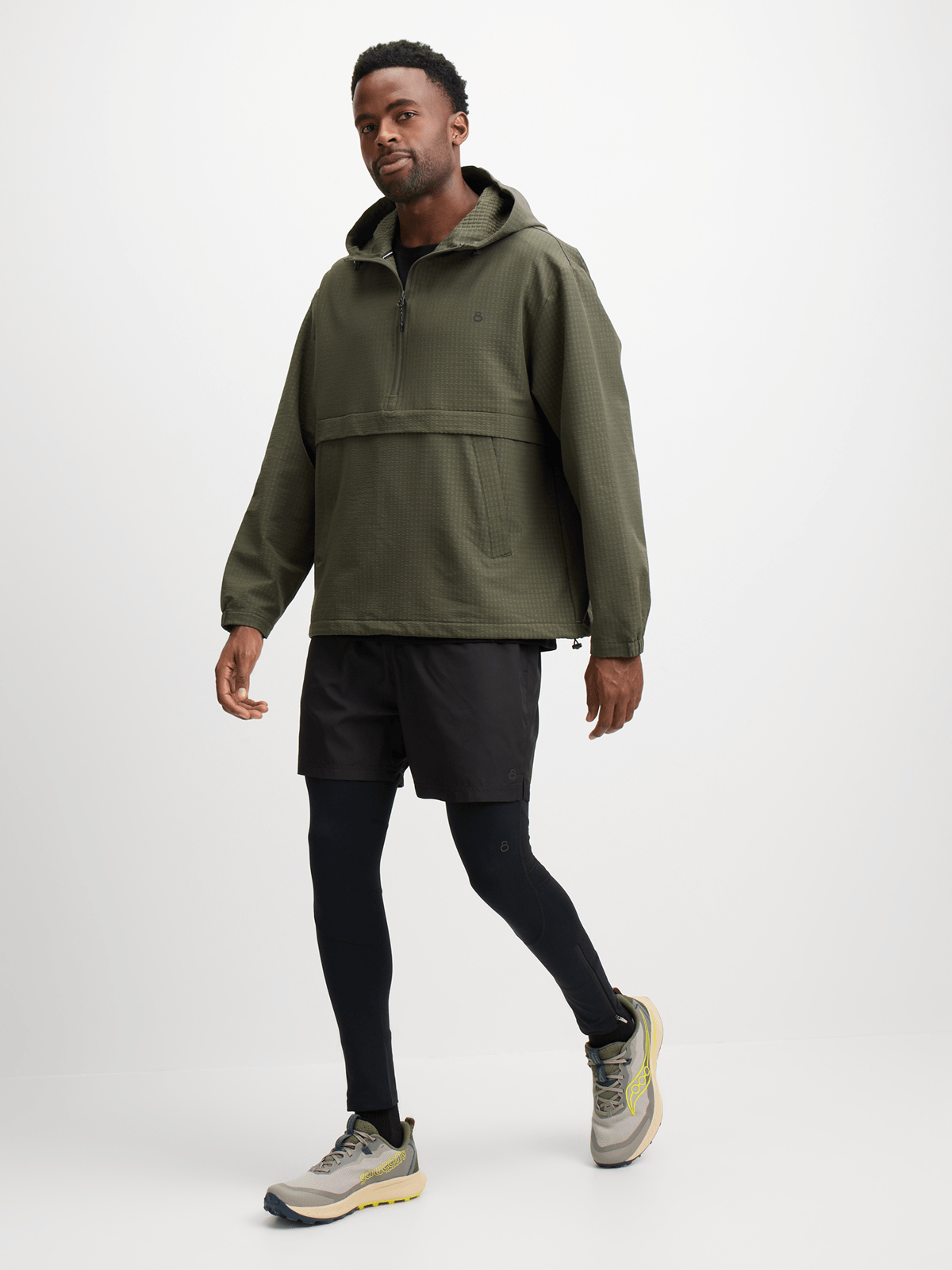 Stylish Men&#39;s Hybrid Textured Zip-Through Fatigue Jacket for Dynamic Lifestyles