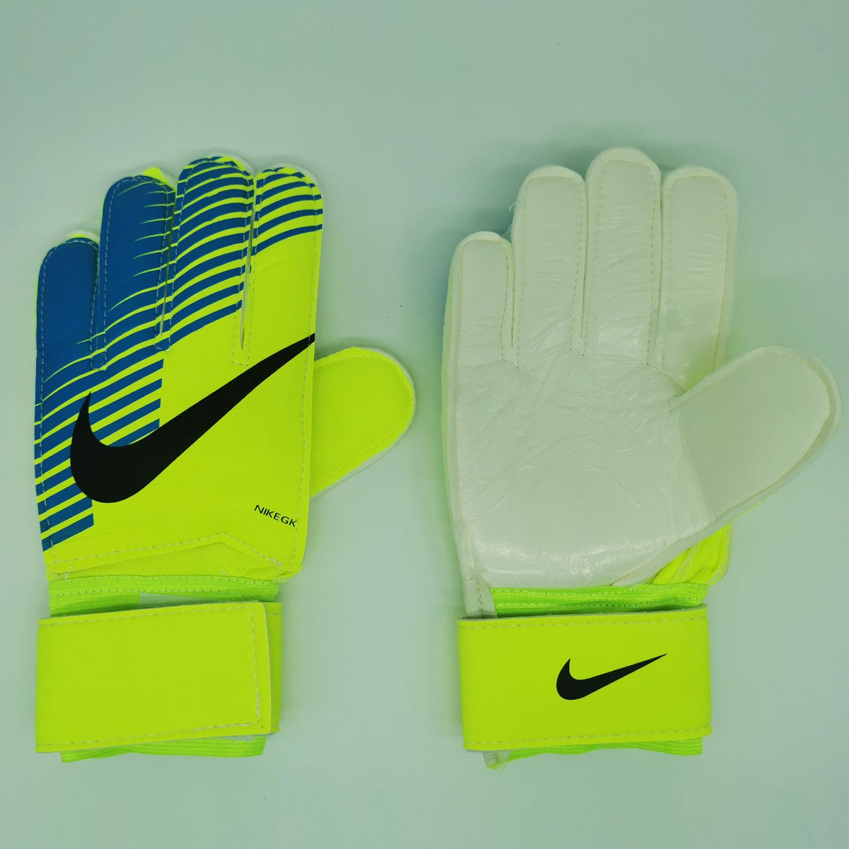 N13 Nike Finger Guard Gloves Yellow Blue