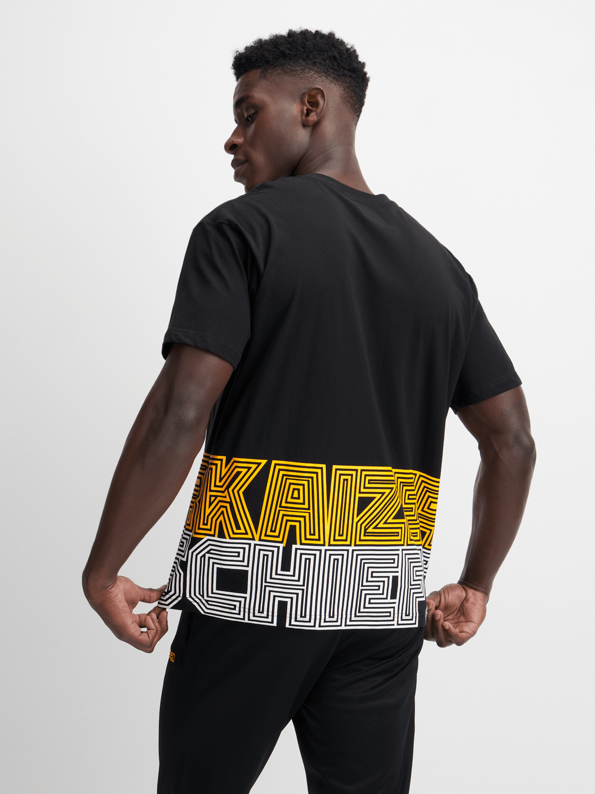 Official Kappa Kaizer Chiefs Ametod Black Cotton Fan Tee