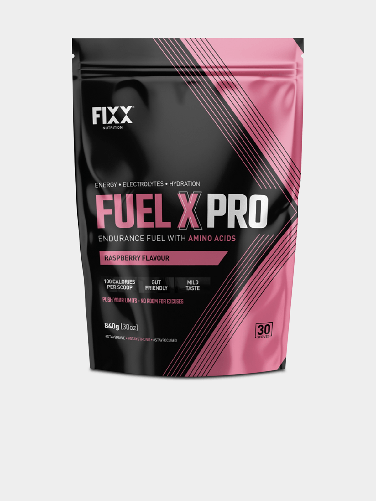 Fixx Fuel X Pro Raspberry Endurance Fuel Powder, 840g, 30 Servings, Amino Acids