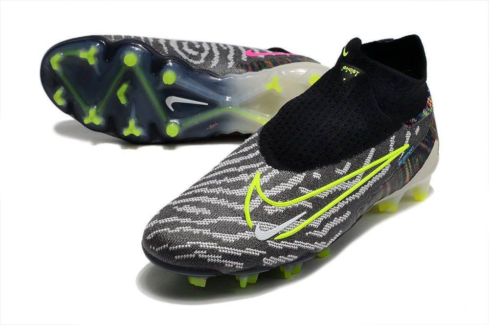 Gripknit Phantom GX Elite Dynamic Fit Fusion FG Firm-Ground Football Boot Grey/Black/ Neon