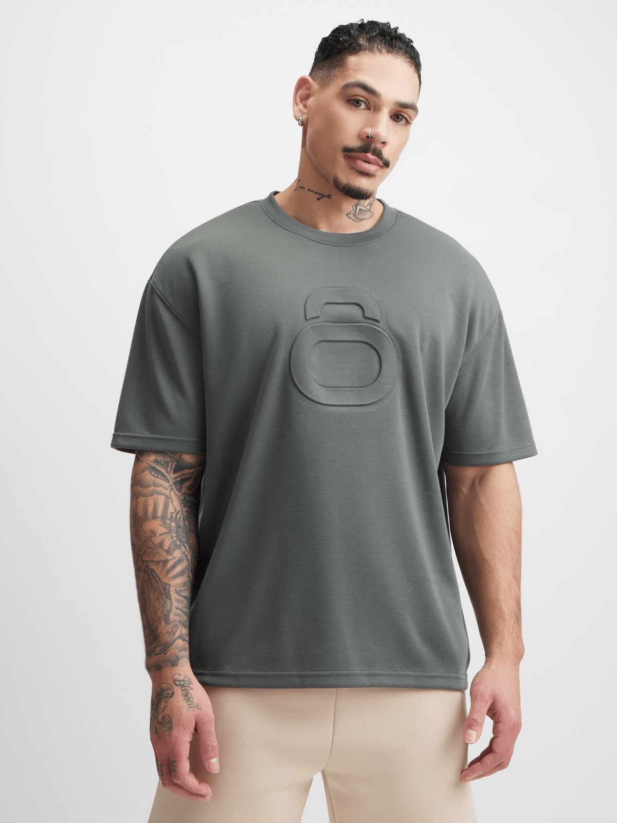 TS Men's Premium Tonal Fatigue Tee - Soft Interlock Fabric for Training & Style