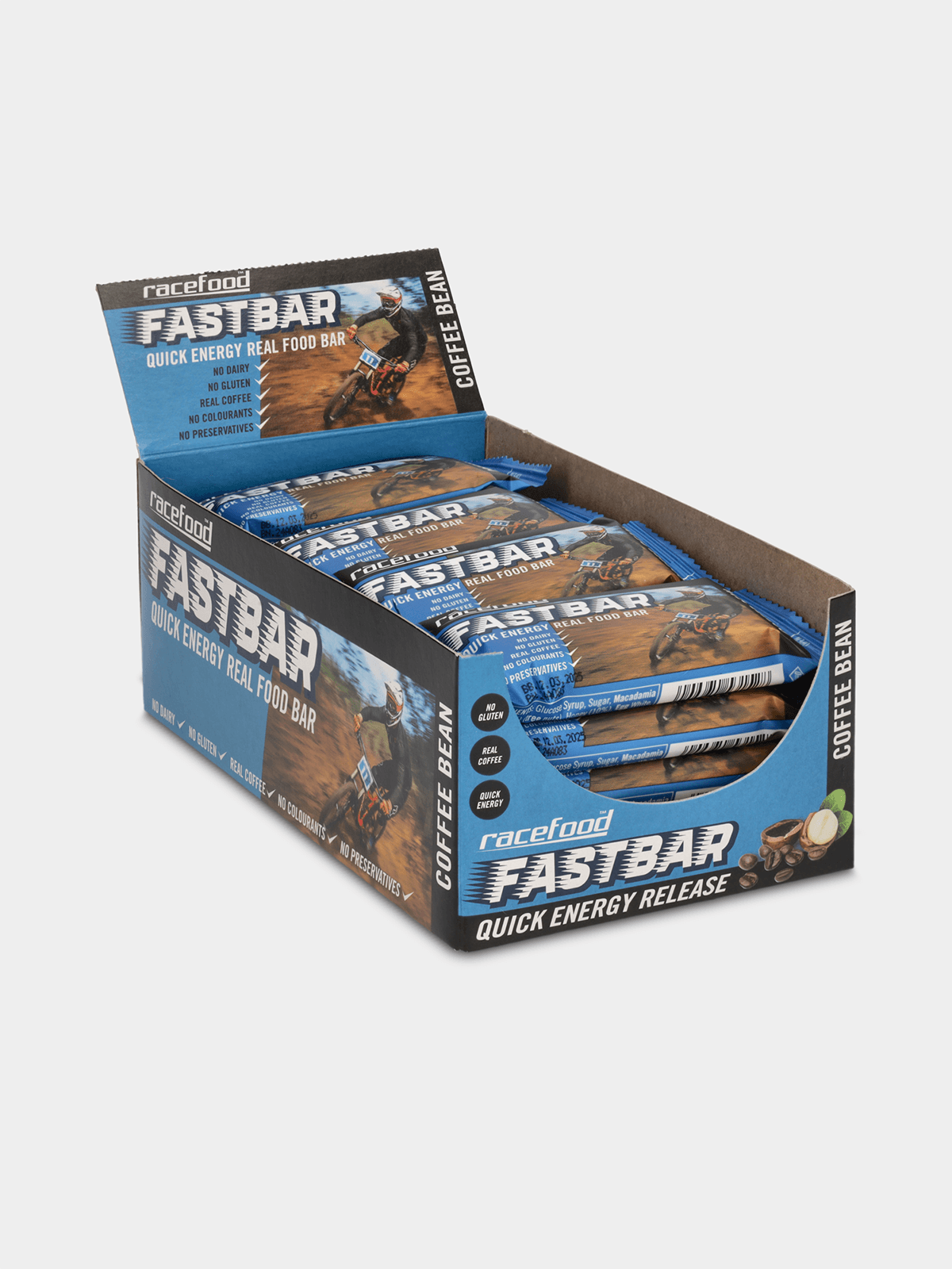 Racefood Fastbar Coffee Bean Energy Bar: Quick Natural Fuel for Sustained Performance