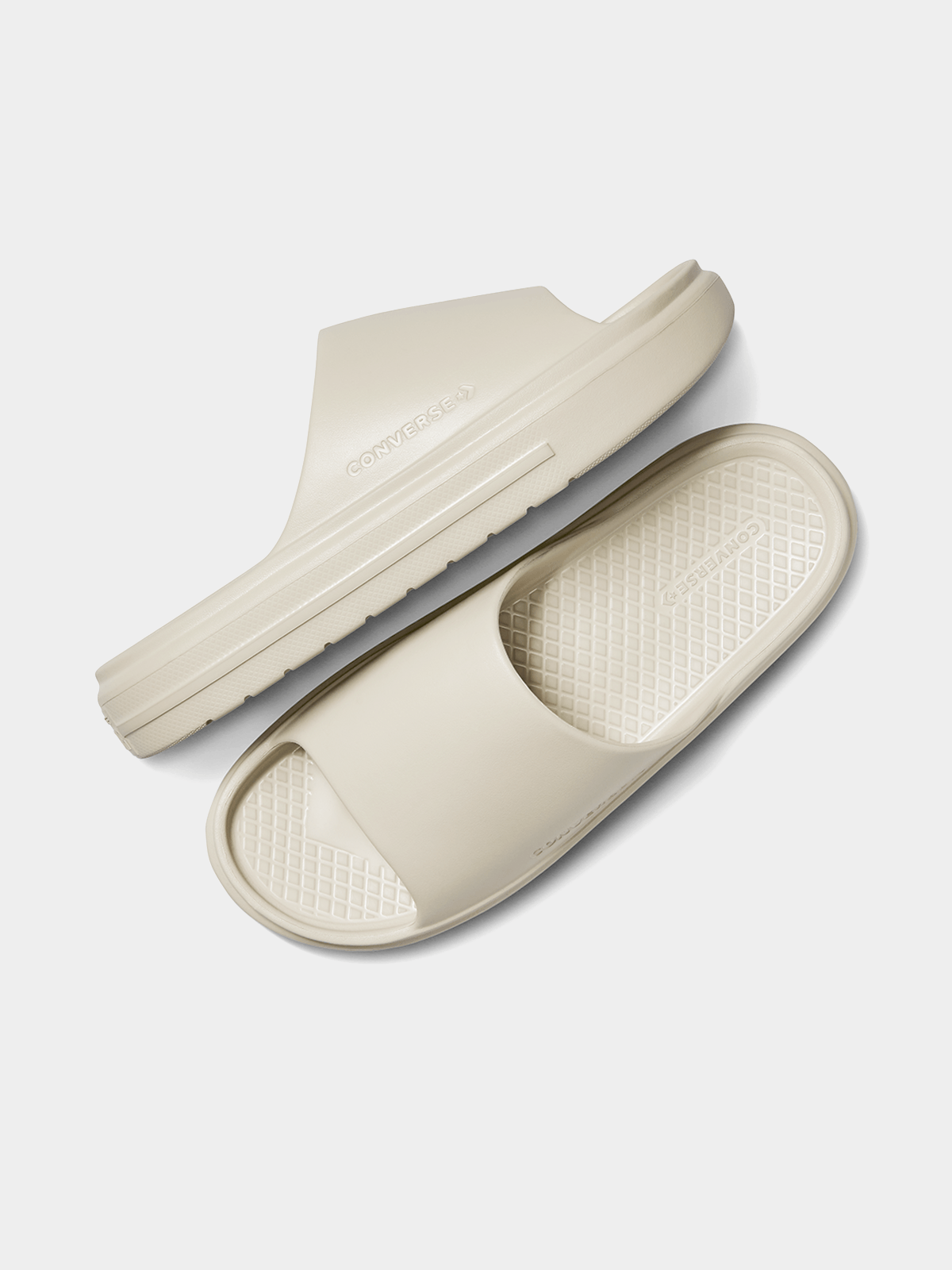 Converse Men&#39;s Essential Stone Comfort Slides - Lightweight Casual Beach Sandals