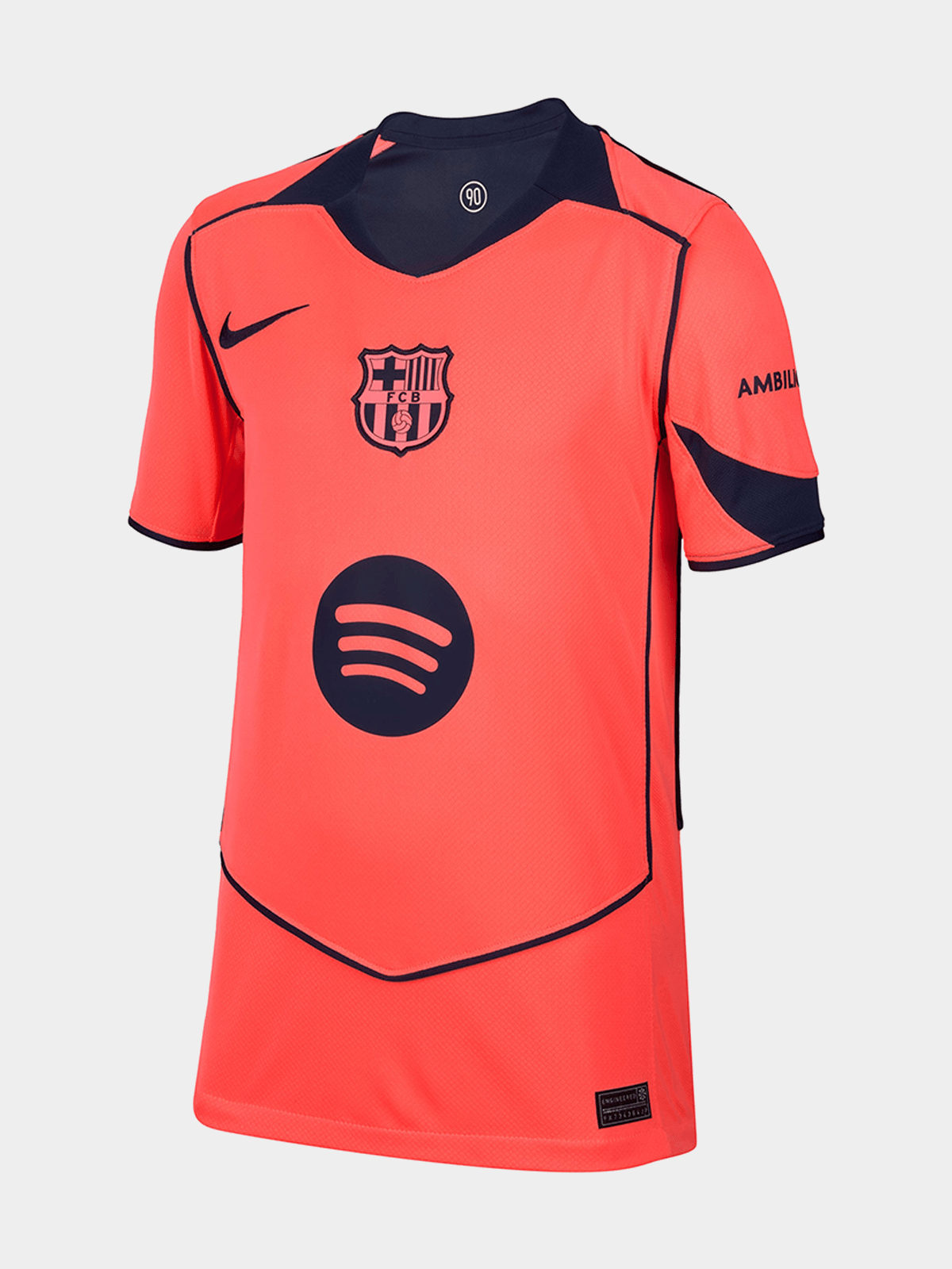 Nike Youth Barcelona 3rd 25/26 Mango/Navy Stadium Jersey