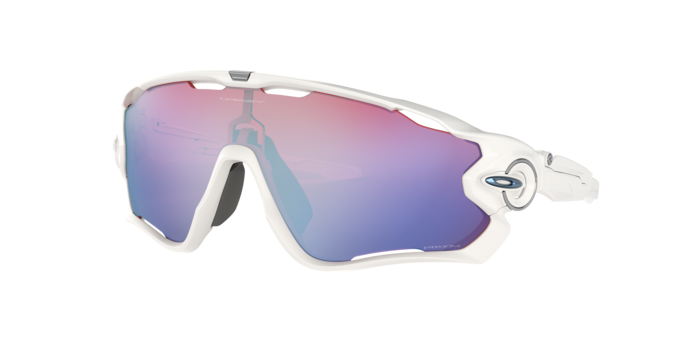 Oakley Jawbreaker Sunglasses Polished White Prizm Snow Sapphire Irid