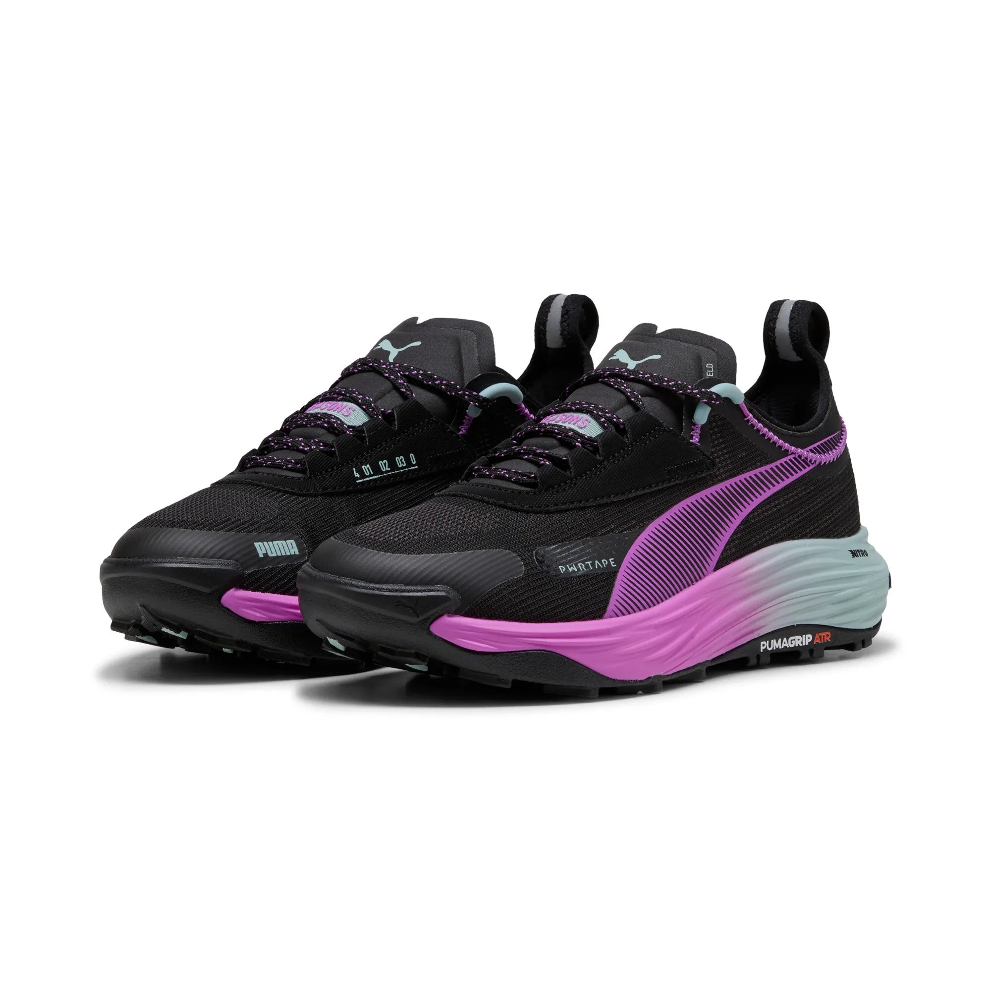 Puma Voyage NITRO 3 Tech Black Pure Magenta-Modern Mint