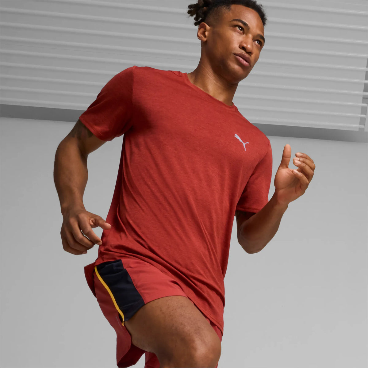 Puma Run Favorite Heather SS M Mars Red