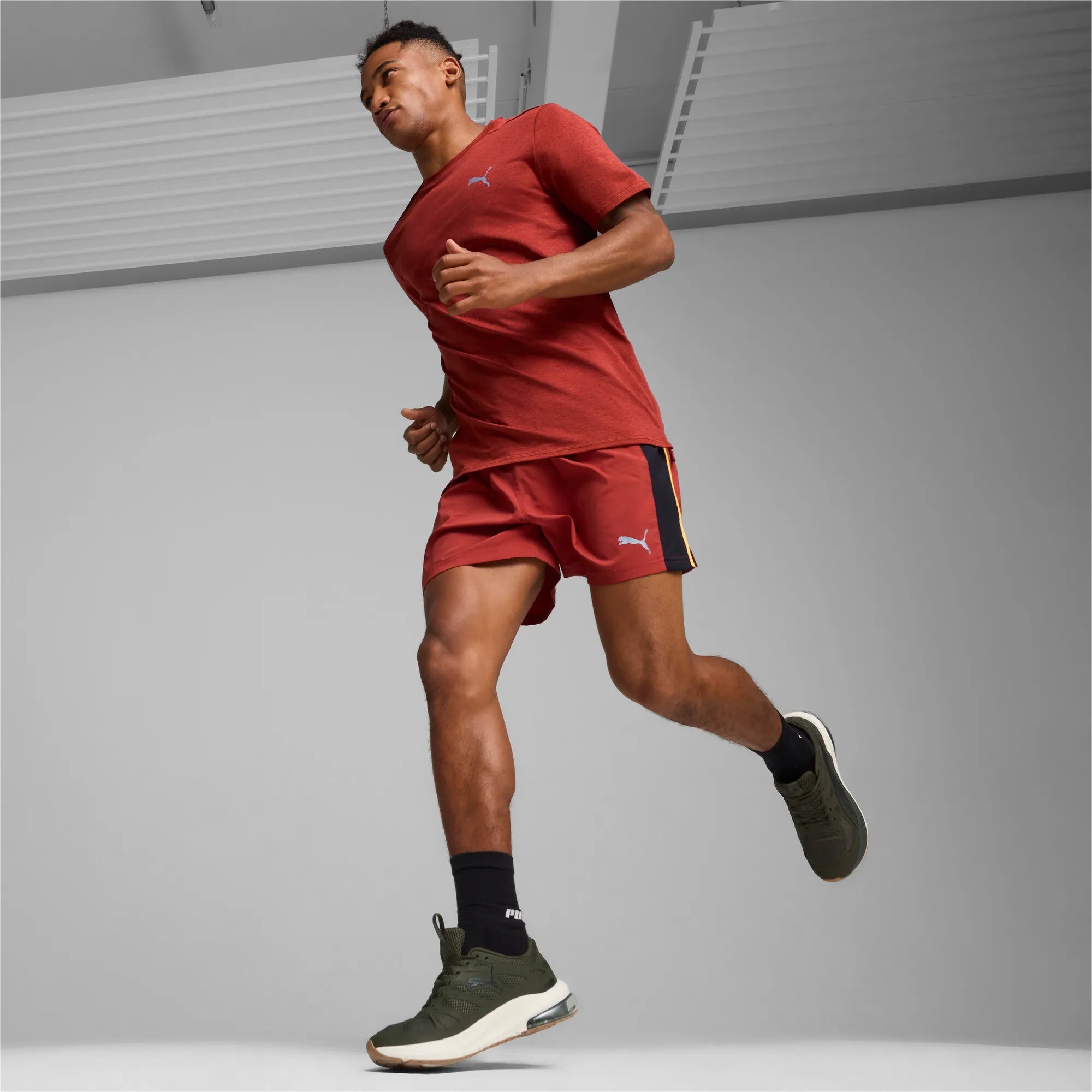 Puma Run Favorite Heather SS M Mars Red