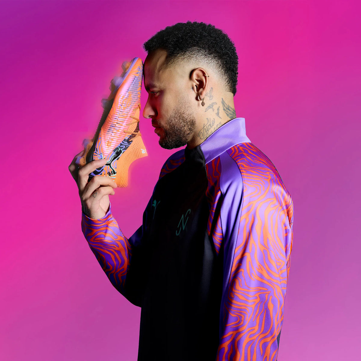 Puma Neymar JR Creativity 1/4 zip Dark Coal