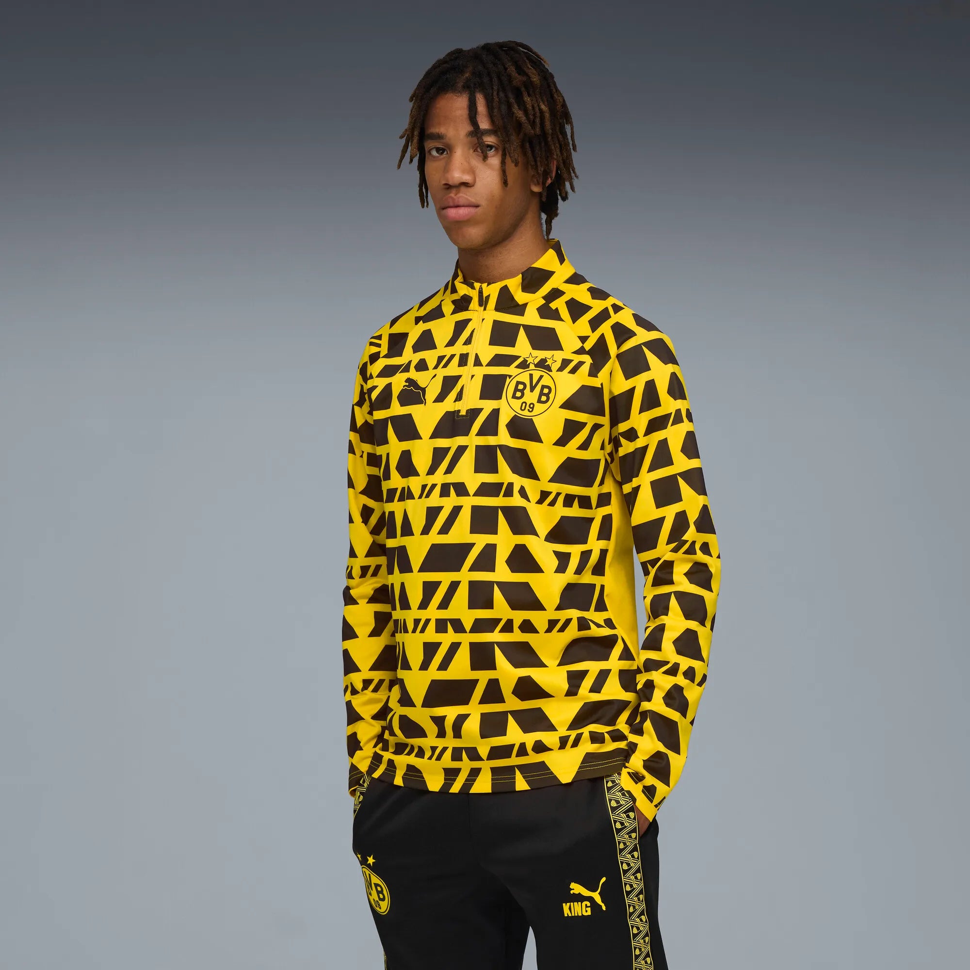 Puma BVB Warm Up 1/4 Zip Top
