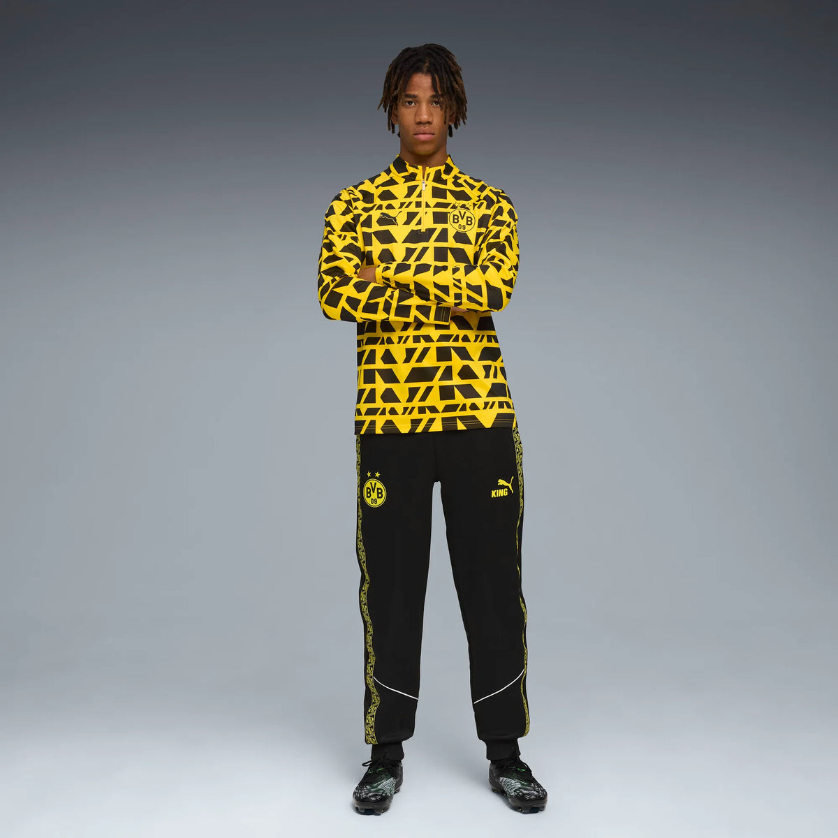 Puma BVB Warm Up 1/4 Zip Top