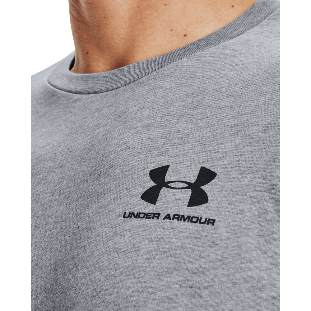 Under Armour Sportstyle Left Chest Short Sleeve Grey