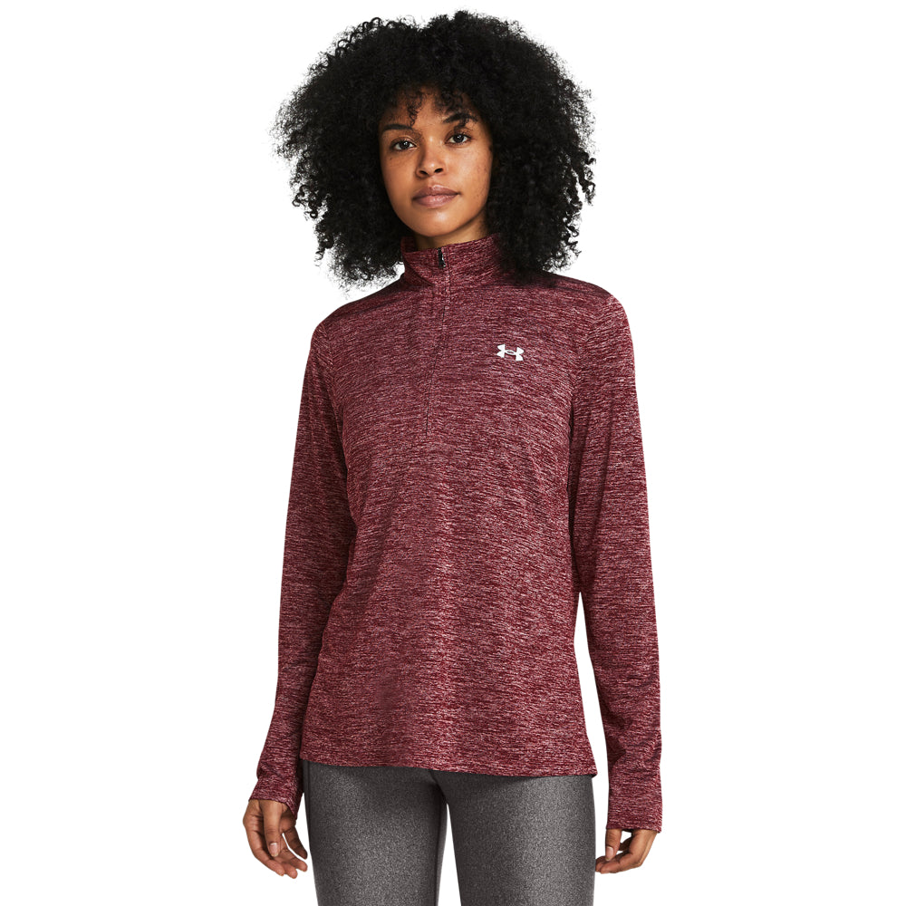 Under Armour Tech 1/2 Zip Twist Burgundy