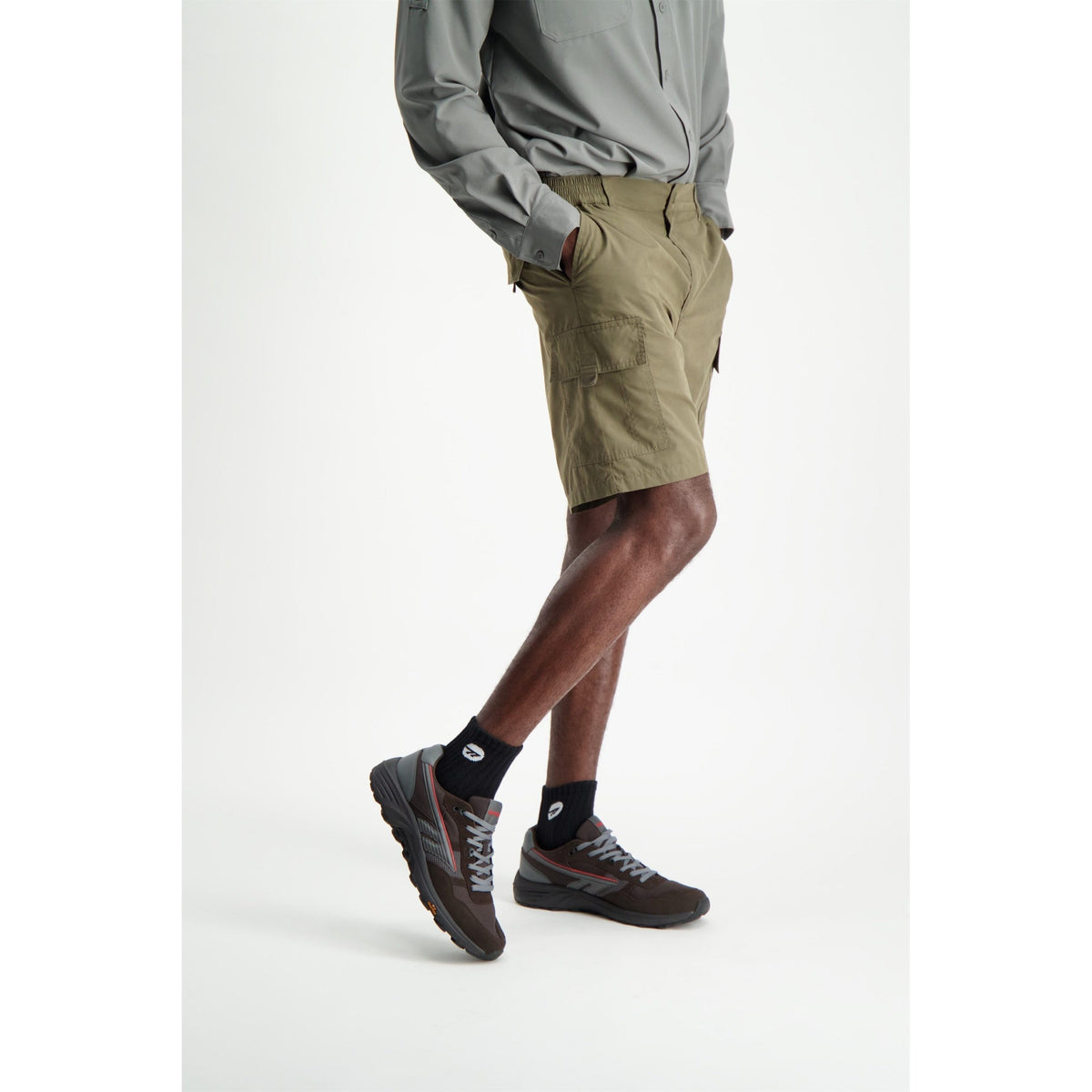 Durable Quick-Dry Men&#39;s Utility Cargo Shorts with Stash Pockets